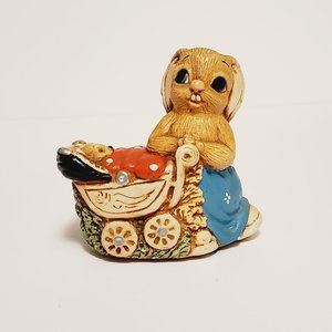 Vintage Pendelfin Bunnies Woodlander "Baby Doll"